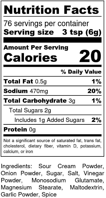 Sour Cream and Onion Powder